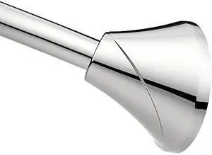 Moen CSR2172CH 5-Foot Adjustable Tension Single Curved Shower Curtain Rod, Chrome
