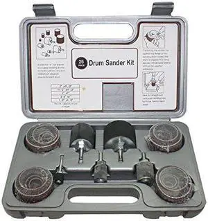Big Horn 19522 Rubber Sanding Drum Set, 25 Piece