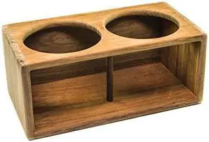 Whitecap 62612 Teak Two Insulted Drink Rack
