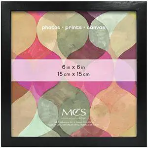 MCS Art Frame with Mat Opening, Black, 6 x 6 in