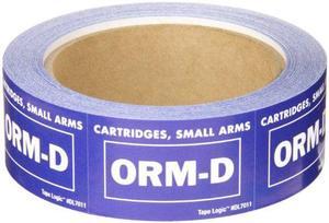 Tape Logic ORM-D Dot Label, Legend"Cartridges, Small Arms ORM-D", 2-1/4" L x 1-3/8" W, Roll of 500 (DL7011)
