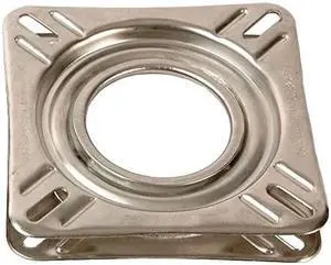 Springfield 1100009 Non-Locking 360° Seat Swivel - 6.75" Square with 0° Tilt, Stainless Steel