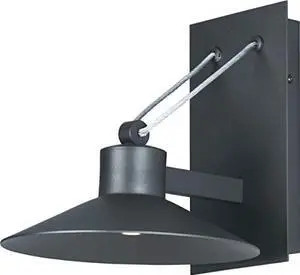 Maxim 54365FTABZ Civic Metal Shade & Frosted Glass Diffuser Outdoor LED Wall Sconce, 1-Light 11 Watt, 14"H x 14"W x 16"D, Architectural Bronze