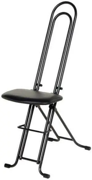 Vestil CPRO-800LP Ergonomic Worker Seat/Chair, 220 lb. Capacity, Black