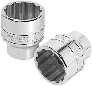 Powerbuilt 643240 3/4-Inch Drive 12 Point 46mm Socket, Silver