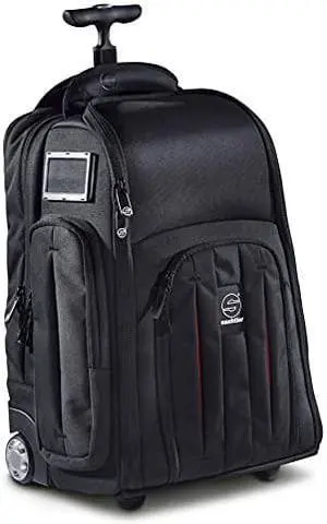Sachtler, Camera Rollpak, Camera Backpack, Camera Case with Built-in Wheels, for DSLR, Reflex and Mirrorless Camera, Camera Accessories, Hard Case with Foam for Travel Photography, 54x36x32,5 cm