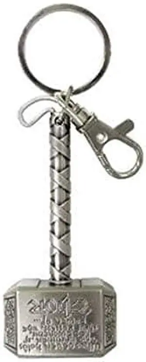 Marvel Thor Hammer Pewter Key Ring,Grey-light
