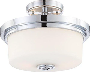 NUVO 60/4593 Two Light Semi Flush Mount, Chrome NUVO 60/4593 Two Light Semi Flush Mount, Chrome