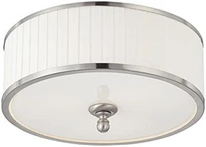 NUVO 60/4741 Three Light Flush Mount, Pwt, Nckl, B/S, Slvr NUVO 60/4741 Three Light Flush Mount, Pwt, Nckl, B/S, Slvr