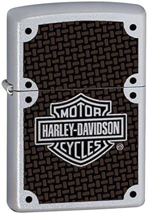 Zippo Harley-Davidson Carbon Fiber Satin Chrome Pocket Lighter Zippo Harley-Davidson Carbon Fiber Satin Chrome Pocket Lighter
