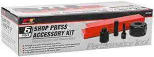 Performance Tool W41065 6-Piece Shop Press Accessory Kit for Presses Up to 50-ton