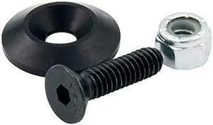 Allstar Performance ALL18635 Black 1/4" x 1" Countersunk Bolt Kit with 1-1/4" OD Washer, (Set of 10)