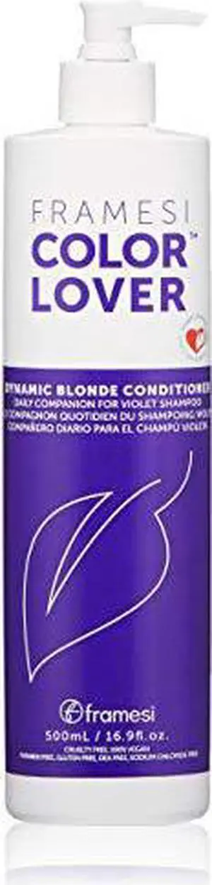 FRAMESI Dynamic Blonde Sulfate Free Purple Conditioner for Color Treated Hair, 17 Fl Oz