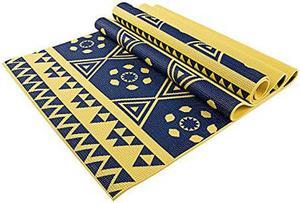 Maji Sports Printed PVC Yoga Mat, Yellow