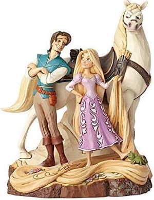 Enesco Disney Traditions by Jim Shore Tangled Carved by Heart Live Your Dream Figurine, 8.5 Inches, Multicolor