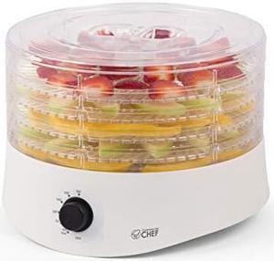 Commercial Chef Food Dehydrator, Dehydrator for Food and Jerky, Freeze Dryer, CCD100W6, 280 Watts, White
