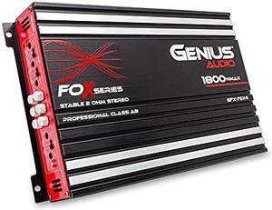 Genius Audio GFX-75X4 Full Range Powered Car Amplifier Multichannel 1800 Watts Max Class AB 2-Ohm Stable with Power Protection System to Boost Speaker and Woofer Performance