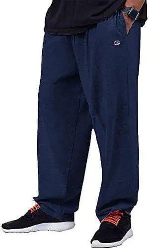Champion Mens Big Big & Tall Closed Bottom Jersey Pant, Navy, X-Large Tall