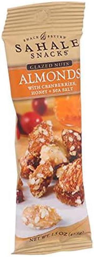 Sahale Snacks Almonds with Cranberries Honey Plus Sea Salt Glazed Nuts 15 Ounce  9 per case