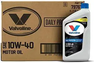 Valvoline Daily Protection SAE 10W-40 Conventional Motor Oil 1 QT, Case of 6 (Packaging May Vary)