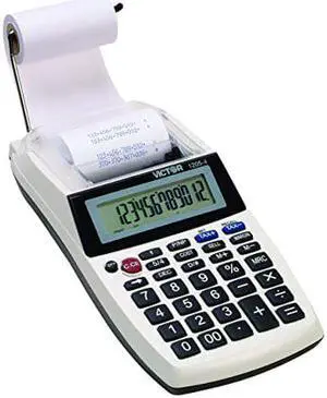 Victor 1205-4 12 Digit Portable Palm/Desktop Commercial Printing Calculator Victor 1205-4 12 Digit Portable Palm/Desktop Commercial Printing Calculator