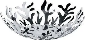 Alessi "Mediterraneo" Fruit Bowl in 18/10 Stainless Steel Mirror Polished, Silver - ESI01/25