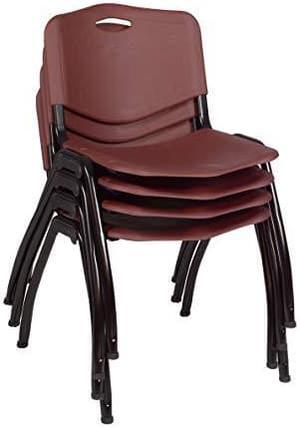 Regency M Stack Chair (4 Pack), Burgundy