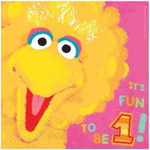 Sesame Street 1st Birthday Big Bird Lunch Napkins -36ct