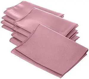 LA Linen 10-Pack Polyester Poplin Napkins, 18 by 18-Inch, Dusty Rose