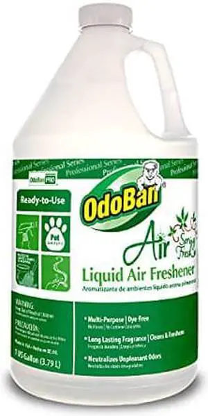 OdoBan Professional Series Ready-to-Use Air Spring Fresh Liquid Air Freshener, 1 Gallon, Spring Fresh Scent