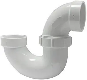 Canplas 193212E PVC DWV P-Trap with Union, 2-Inch, White