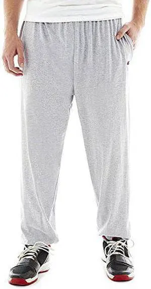 Champion Mens Big Big & Tall Closed Bottom Jersey Pant, Grey Heather, 2X/Tall