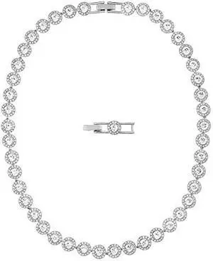 Swarovski Angelic Necklace with Clear Crystals on a Rhodium Plated Setting