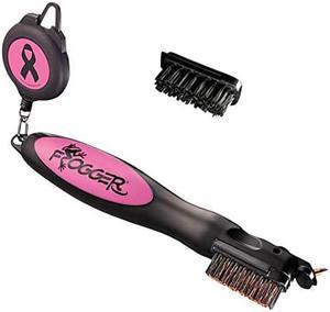 Frogger Golf BrushPro Golf Club Brush with Groove Cleaner, Pink
