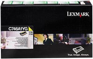 Lexmark C746A1YG C746 C748 Toner Cartridge (Yellow) in Retail Packaging