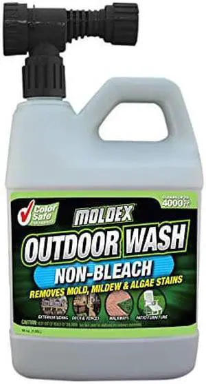 Moldex Mold, Mildew & Algae Stain Remover Non-Bleach Outdoor Wash, 56 oz