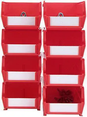 LocBin 028-R Pegboard BinKit, Small/Medium, Red