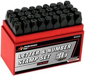 Performance Tool W5422 1/4" Steel Letter/Number Stamp