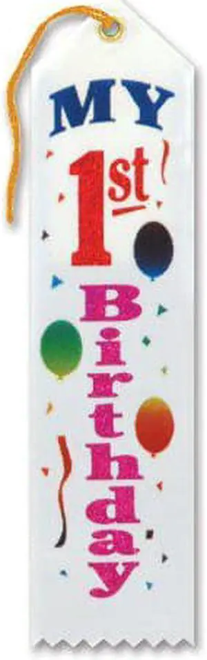 Beistle My 1st Birthday Award Ribbon