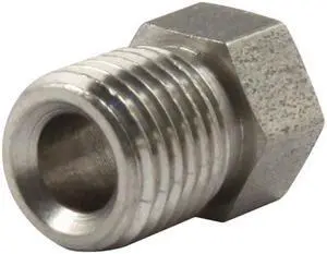 Allstar ALL50111 3/8-24 Stainless Inverted Flare Nut for 3/16" Brake Line, (Pack of 10)