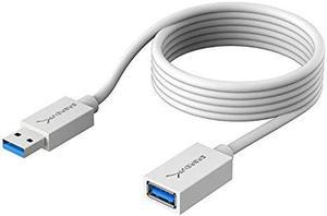 SABRENT CB-306W 6 ft. White 22AWG USB 3.0 Extension Cable - A-Male to A-Female