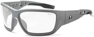 Ergodyne Skullerz Baldr Safety Glasses-Matte Gray Frame, Clear Lens
