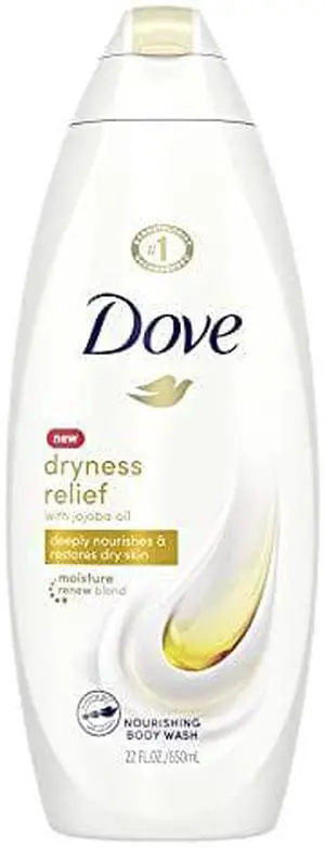 Dove Nourshing Body Wash, Dry Oil Moisture 22 oz ( Pack of 2)