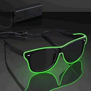 blinkee Electro Luminescent Banray Sunglasses Green by blinkee Electro Luminescent Banray Sunglasses Green by