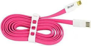 Reiko 7inch 8pin magnetic Charge + Sync USB cable - Retail Package -Hot Pink