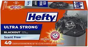 Hefty Ultra Strong Tall Kitchen Trash Bags, Unscented, 13 Gallon, 110 Count