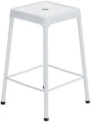 Safco Products Steel Stool Standard Height, White