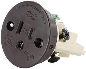 Sillites SCRBR Tamper-Resistant Self-Contained Receptacle 15 Amp 120 Volt Brown