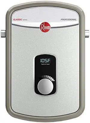 Rheem Professional Classic Tankless Electric RTEX-08 Water Heater, Gray