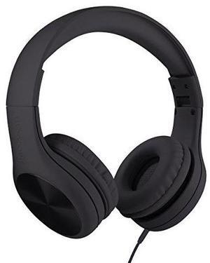 LilGadgets Connect+ PRO Kids Premium Volume Limiting Wired Headphone w/SharePort and Microphone  Best Childrens Headphones for School  Head Set Ear Phones for Children  Black